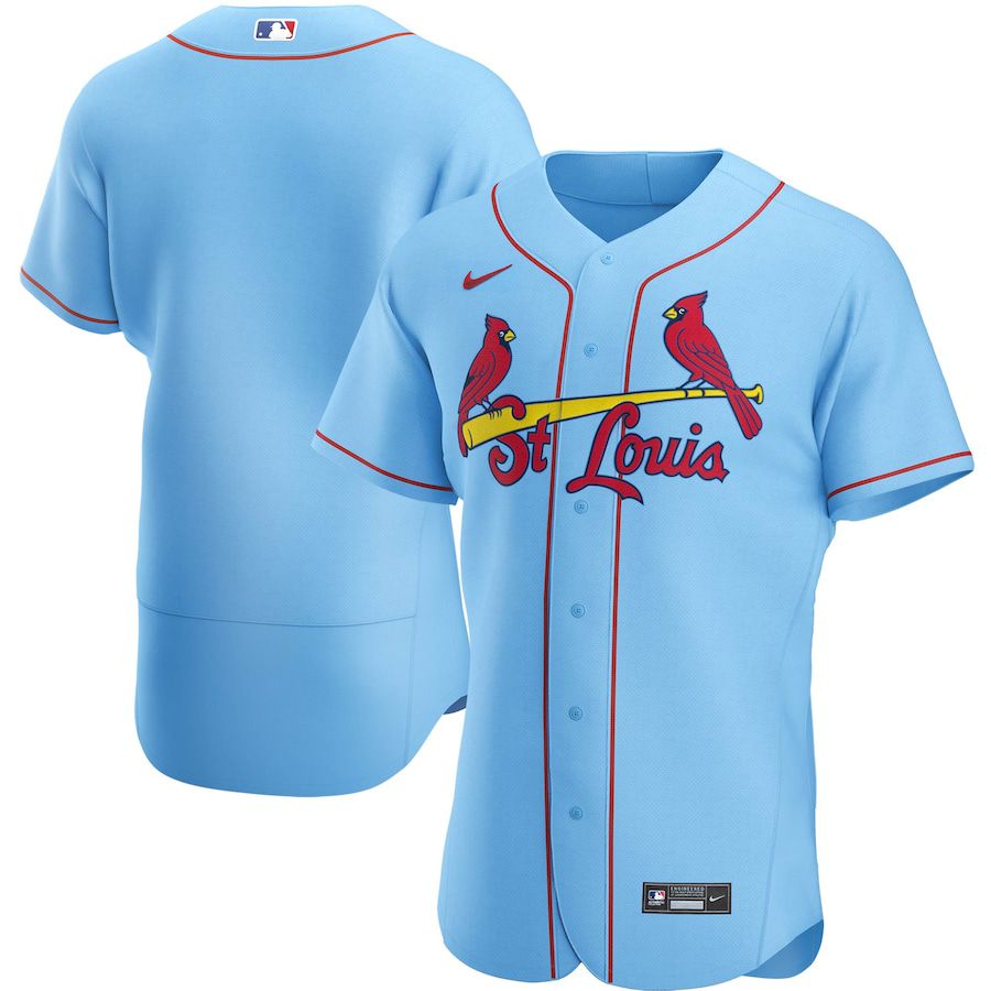 Mens St. Louis Cardinals Nike Light Blue Alternate Authentic Team MLB Jerseys
